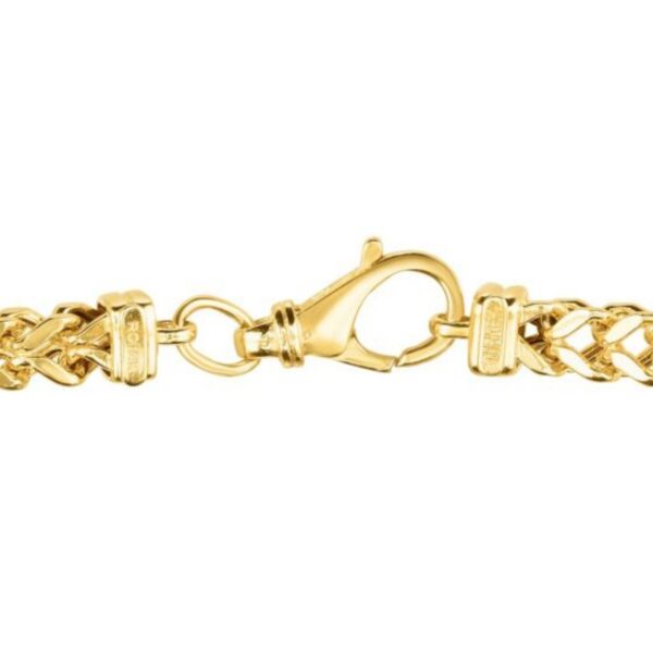 14k Yellow Gold Square Franco Bracelet (4.40 mm) - alternate view 5