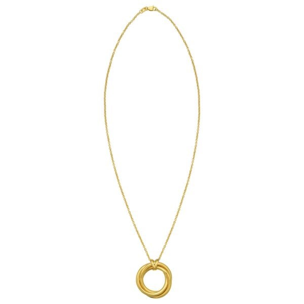 14K Yellow Gold Interlocking Large Trinity Necklace