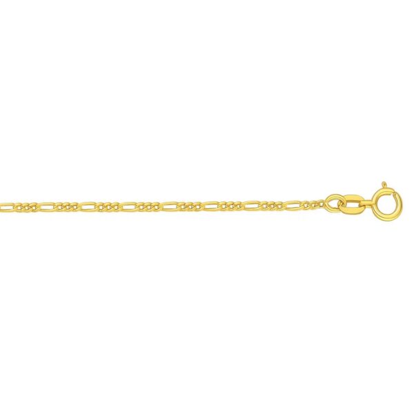 14k Yellow Gold Figaro Bracelet (1.90 mm) - alternate view 4