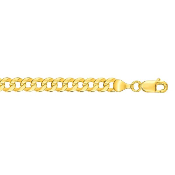 14k Yellow Gold Solid Curb Bracelet (4.70 mm) - alternate view 2