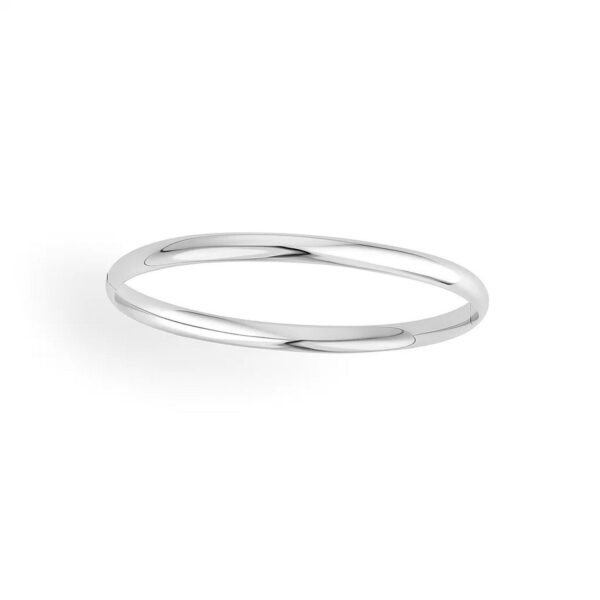 Classic Bangle in 14k White Gold (5.00 mm) - alternate view 3
