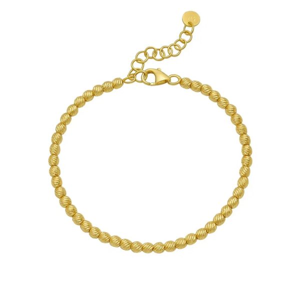 14K Yellow Gold Bead Bracelet (3.00 mm) - alternate view 2
