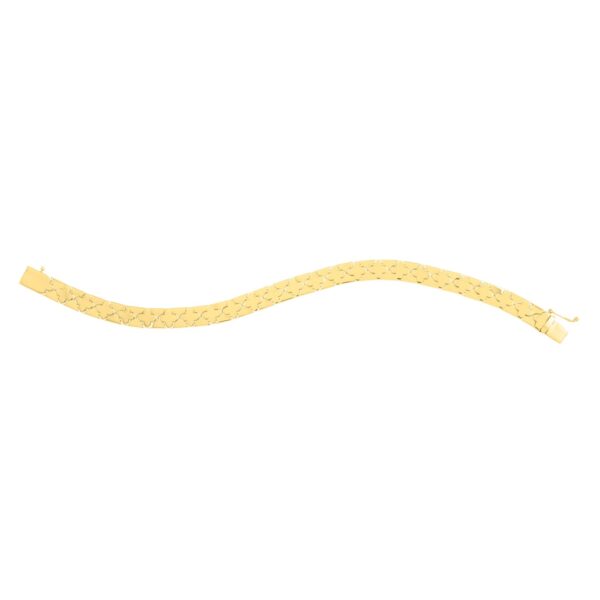 Nature Inspired Clover Bracelet in 14K Yellow Gold (6.50 mm) - alternate view 3