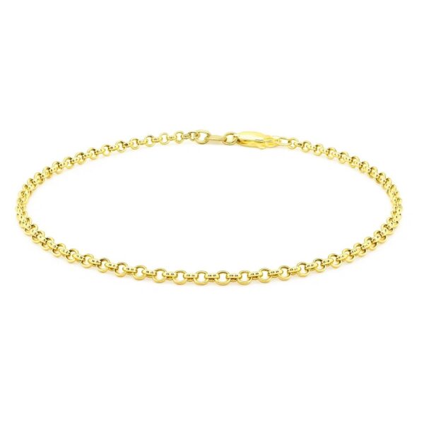 14k Yellow Gold Rolo Bracelet (2.50 mm) - alternate view 2