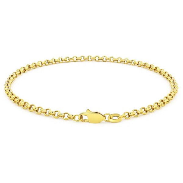 14k Yellow Gold Rolo Bracelet (2.50 mm) - alternate view 3