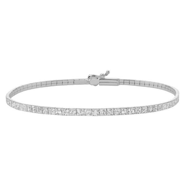 14K White Gold Mini Glacier Bracelet (2.10 mm) - alternate view 2