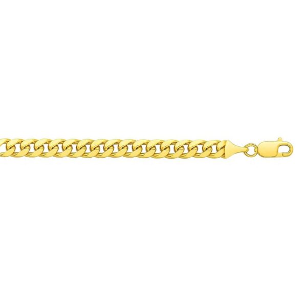 14k Yellow Gold Solid Miami Cuban Bracelet (6.00 mm) - alternate view 2