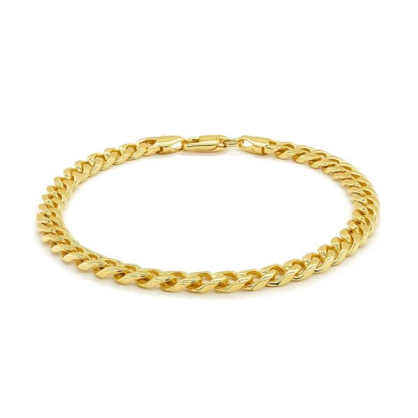 14k Yellow Gold Solid Miami Cuban Bracelet (6.00 mm) - alternate view 3