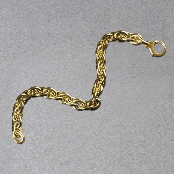 14k Yellow Gold Polished Cable Link Necklace - alternate view 5