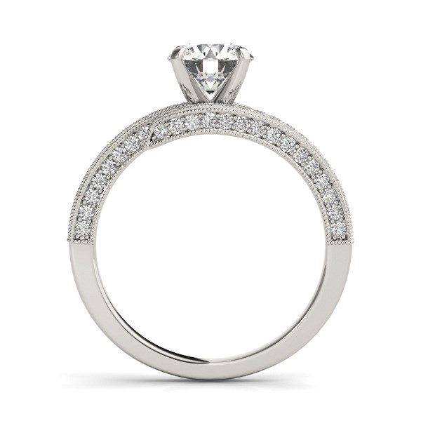 14k White Gold Round Diamond Bypass Style Engagement Ring (1 1/2 cttw) - alternate view 4