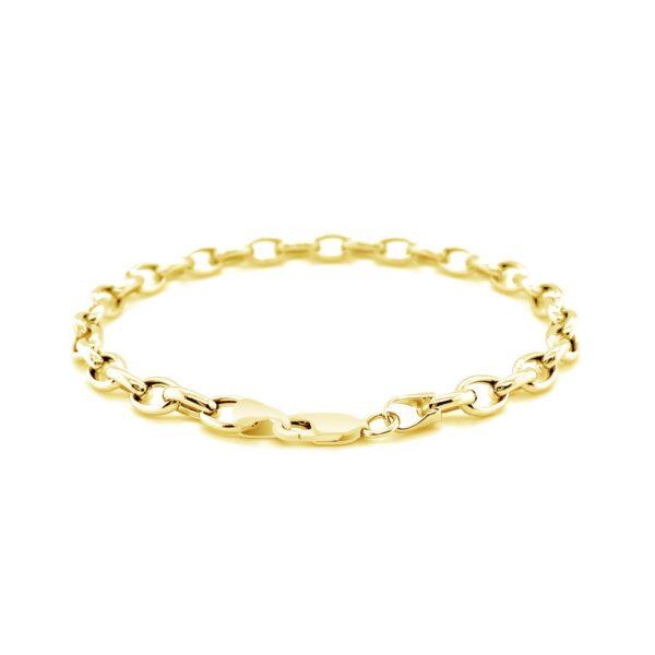 14k Yellow Gold Oval Rolo Bracelet (4.60 mm) - alternate view 3