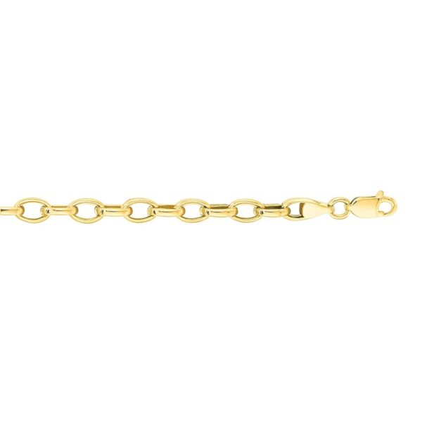 14k Yellow Gold Oval Rolo Bracelet (4.60 mm) - alternate view 4