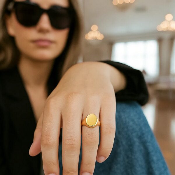 Classic Signet Ring in 10K Yellow Gold - alternate view 2