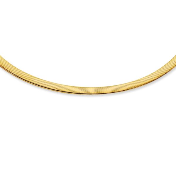 6.0mm 14k Two Tone Gold Reversible Omega Necklace - Two-Tone Gold - alternate view 3