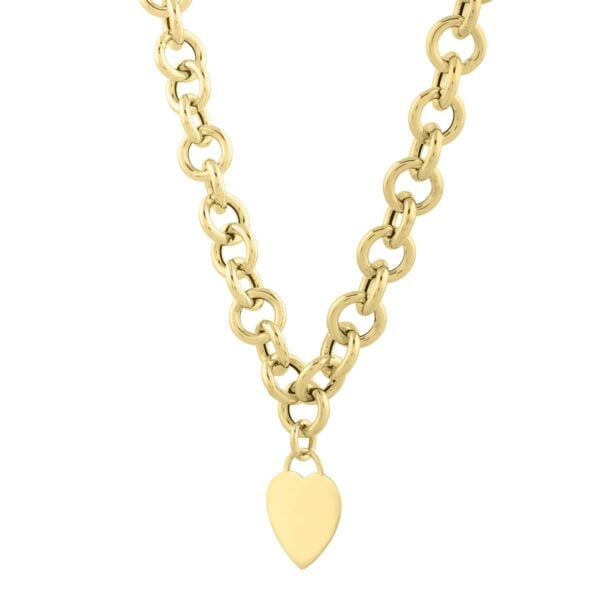 14k Yellow Gold Rolo Link Necklace (11.40 mm) - alternate view 2