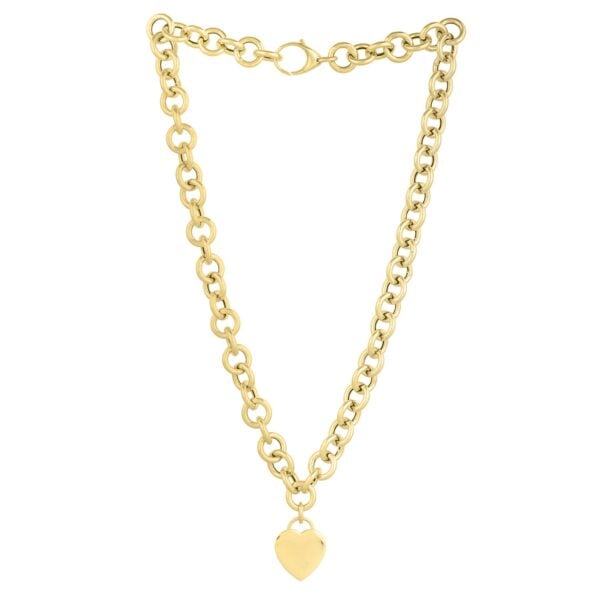 14k Yellow Gold Rolo Link Necklace (11.40 mm) - alternate view 3