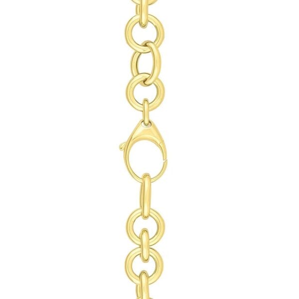 14k Yellow Gold Rolo Link Necklace (11.40 mm) - alternate view 5