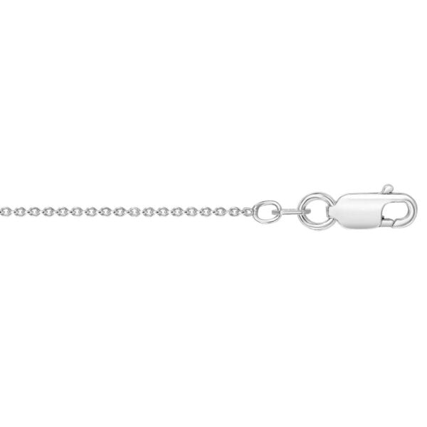 Sterling Silver Rhodium Plated Round Cable Chain (2.10 mm) - alternate view 2