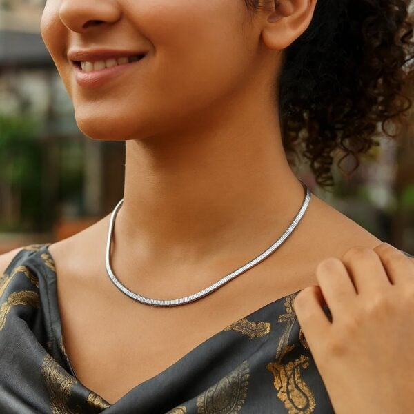 Sterling Silver Cubogas Chain Necklace - alternate view 3