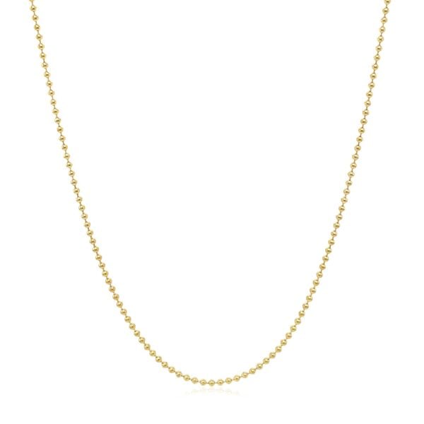 14k Yellow Gold Bead Chain 1.0mm (1.00 mm) - alternate view 2
