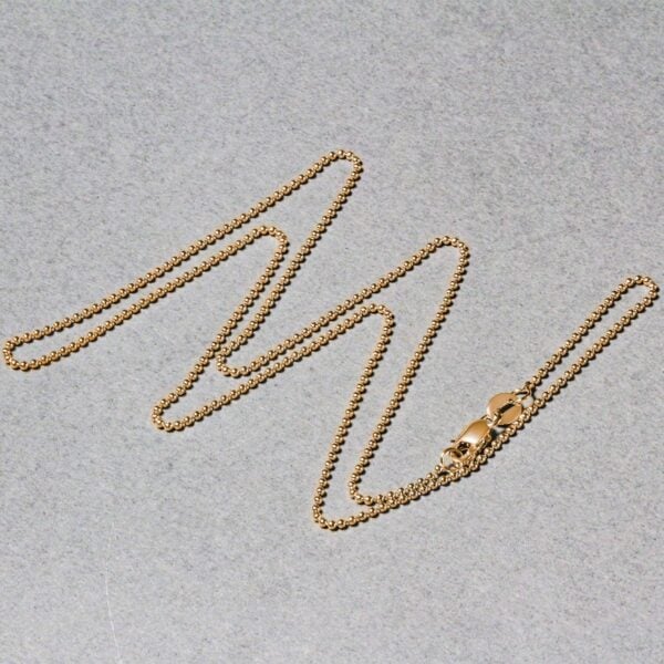 14k Yellow Gold Bead Chain 1.0mm (1.00 mm) - alternate view 5
