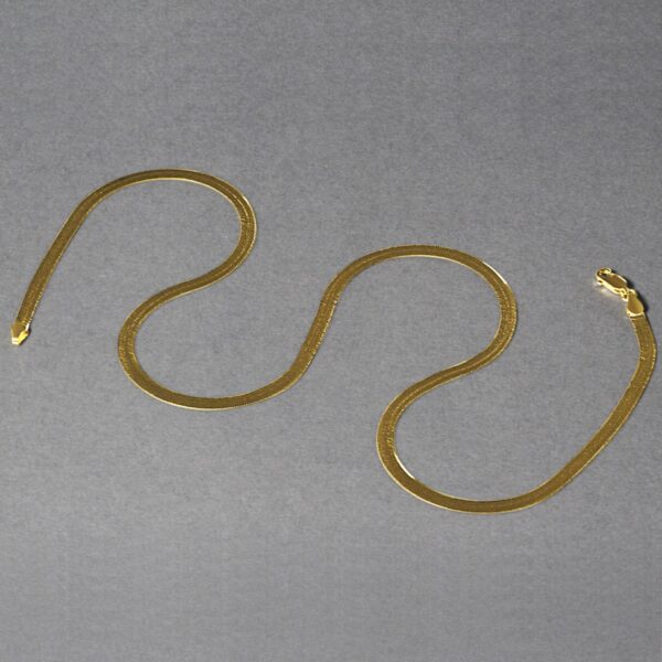14k Yellow Gold Super Flex Herringbone Chain (3.80 mm) - alternate view 4