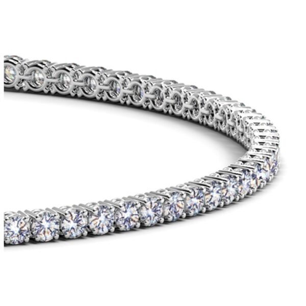 Lab Grown Round Diamond Tennis Bracelet in 14k White Gold (2 cctw F/G VS2/SI1) - F-G - alternate view 2