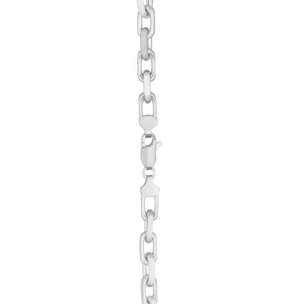 Sterling Silver Rhodium Plated French Cable Chain (5.00 mm) - alternate view 5