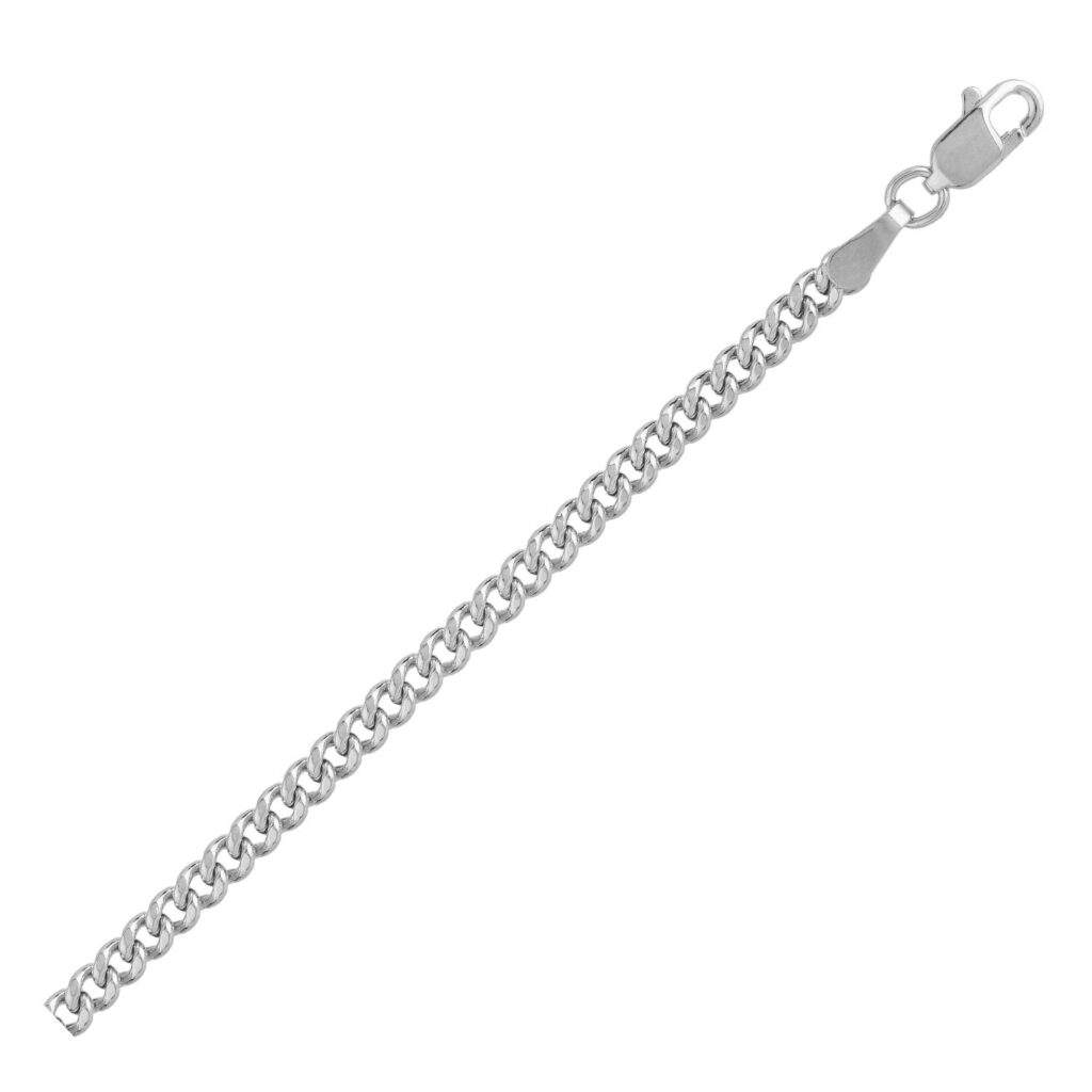 14k White Gold Light Gourmette Chain (2.80 mm) - Yellow Gold