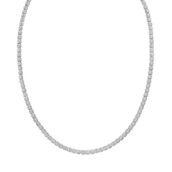 Sterling Silver Rhodium Plated Ice Barrel Chain (3.80 mm) - alternate view 2