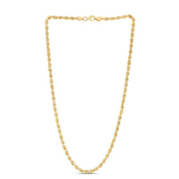 14k Yellow Gold Light Rope Chain (3.7 mm) - alternate view 2