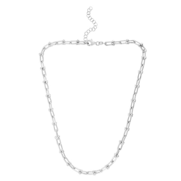 Sterling Silver Rhodium Plated Jax Link Chain (6.00 mm) - alternate view 3