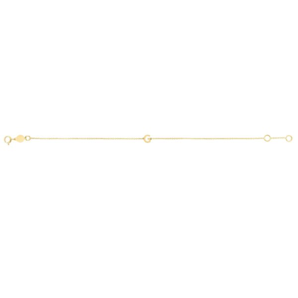 14K Yellow Gold Mini Initial G Bracelet - alternate view 2
