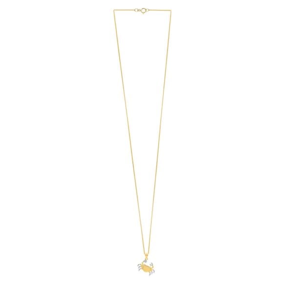 Crab Necklace in 10K Two Tone Yellow Gold - Two-Tone Gold - alternate view 2
