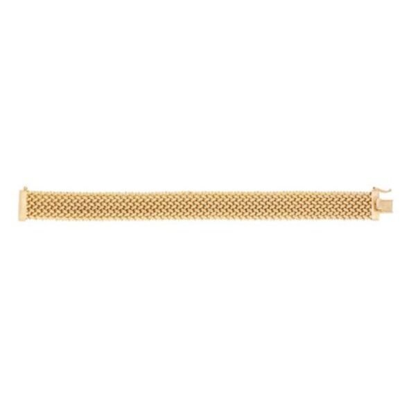 14k Yellow Gold High Polish Thick Braided Bracelet (14.50 mm) - alternate view 2
