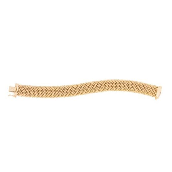 14k Yellow Gold High Polish Thick Braided Bracelet (14.50 mm) - alternate view 3