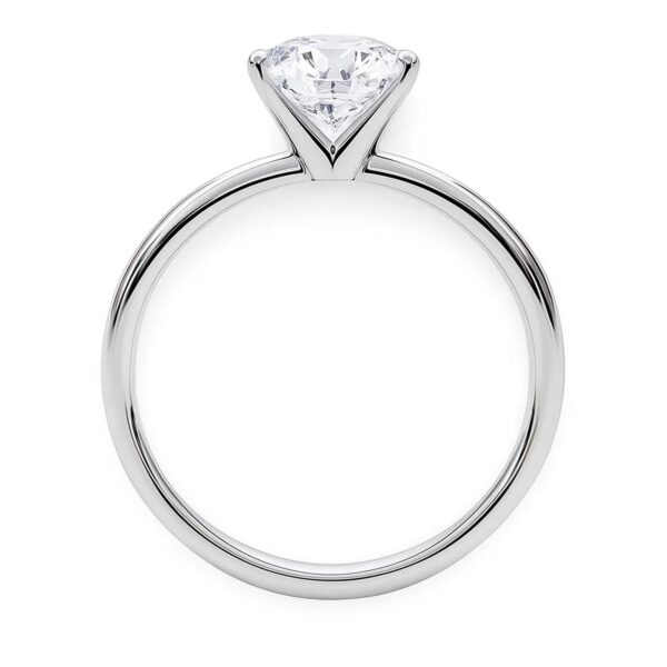 3 Carat Round Lab Grown IGI G/VS1 Diamond Solitaire Ring in 10K White Gold - alternate view 4