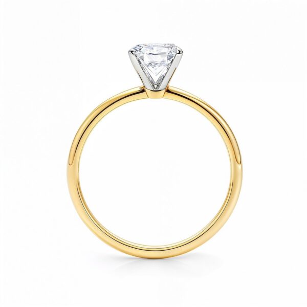 1.50Ct Radiant Lab Grown IGI G/VS1 Diamond Ring in 10K Yellow Gold - alternate view 4