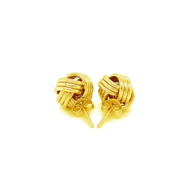 Love Knot Post Earrings in 14k Yellow Gold - alternate view 3