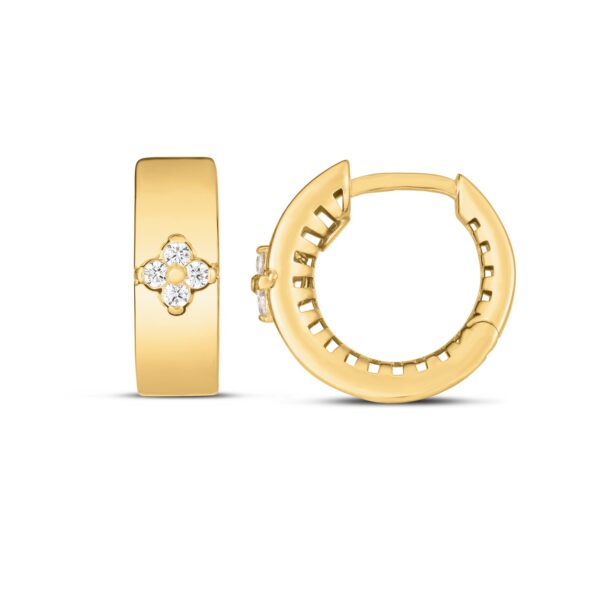14k Yellow Gold Trilogy Diamond Clover Earrings - J