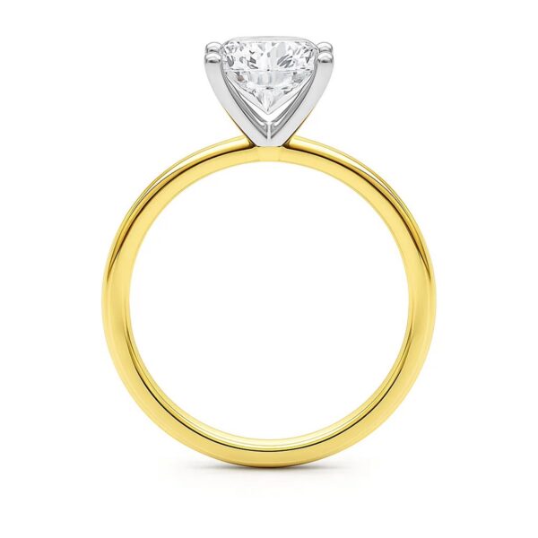 2 Carat Princess Lab Grown IGI G/VS1 Diamond Solitaire Ring in 14K Yellow Gold - alternate view 4