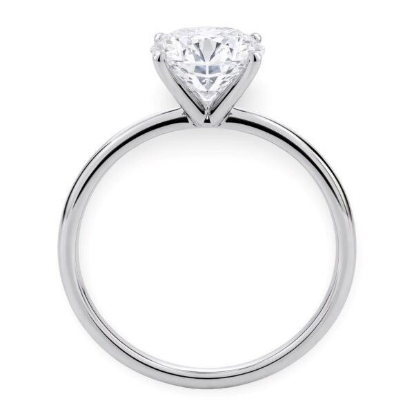 3 Carat Round Lab Grown IGI G/VS1 Diamond Solitaire Ring in 14K White Gold - alternate view 4