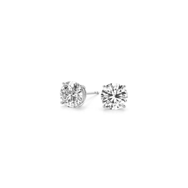 1 1/2 cttw Certified IGI Lab Grown Round Diamond Earrings 14k White Gold (G/VS2) - alternate view 3