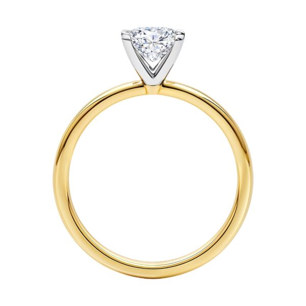 1 Carat Princess Lab Grown IGI G/VS1 Diamond Solitaire Ring in 10K Yellow Gold - alternate view 4