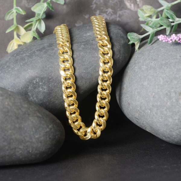 14k Yellow Gold Semi Solid Miami Cuban Chain (7.20 mm) - alternate view 4