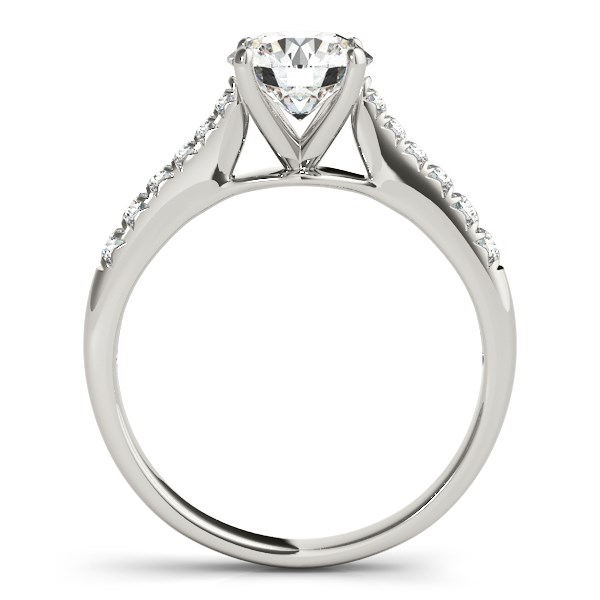 14k White Gold Round Cut Diamond Engagement Ring (1 5/8 cttw) - alternate view 2