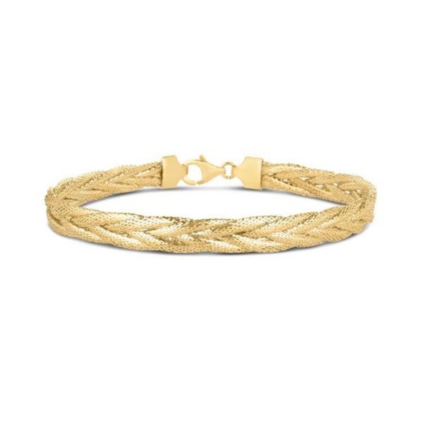 14k Yellow Gold Rapunzel Woven Bracelet (6.00 mm) - alternate view 2