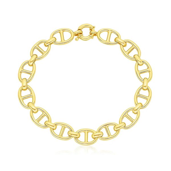 14k Yellow Gold High Polish Mariner Link Bracelet (8.80 mm)