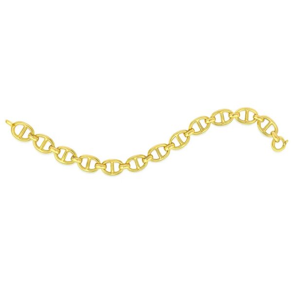 14k Yellow Gold High Polish Mariner Link Bracelet (8.80 mm) - alternate view 4