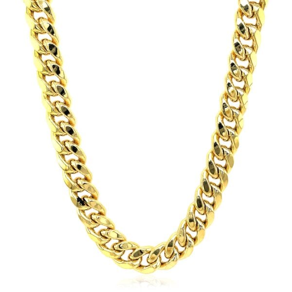 10k Yellow Gold Semi Solid Miami Cuban Chain (9.10 mm) - alternate view 2